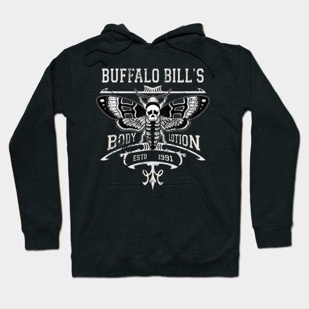 Buffalo Bills Body Lotion Black and White Hoodie by Unfluid